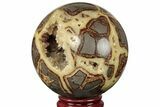Crystal Filled, Polished Septarian Sphere - Utah #188894-2